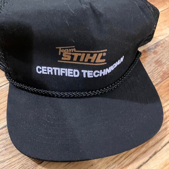 Team Stihl Certified Technician Vintage San Sun Trucker Hat - Picture 2 of 6